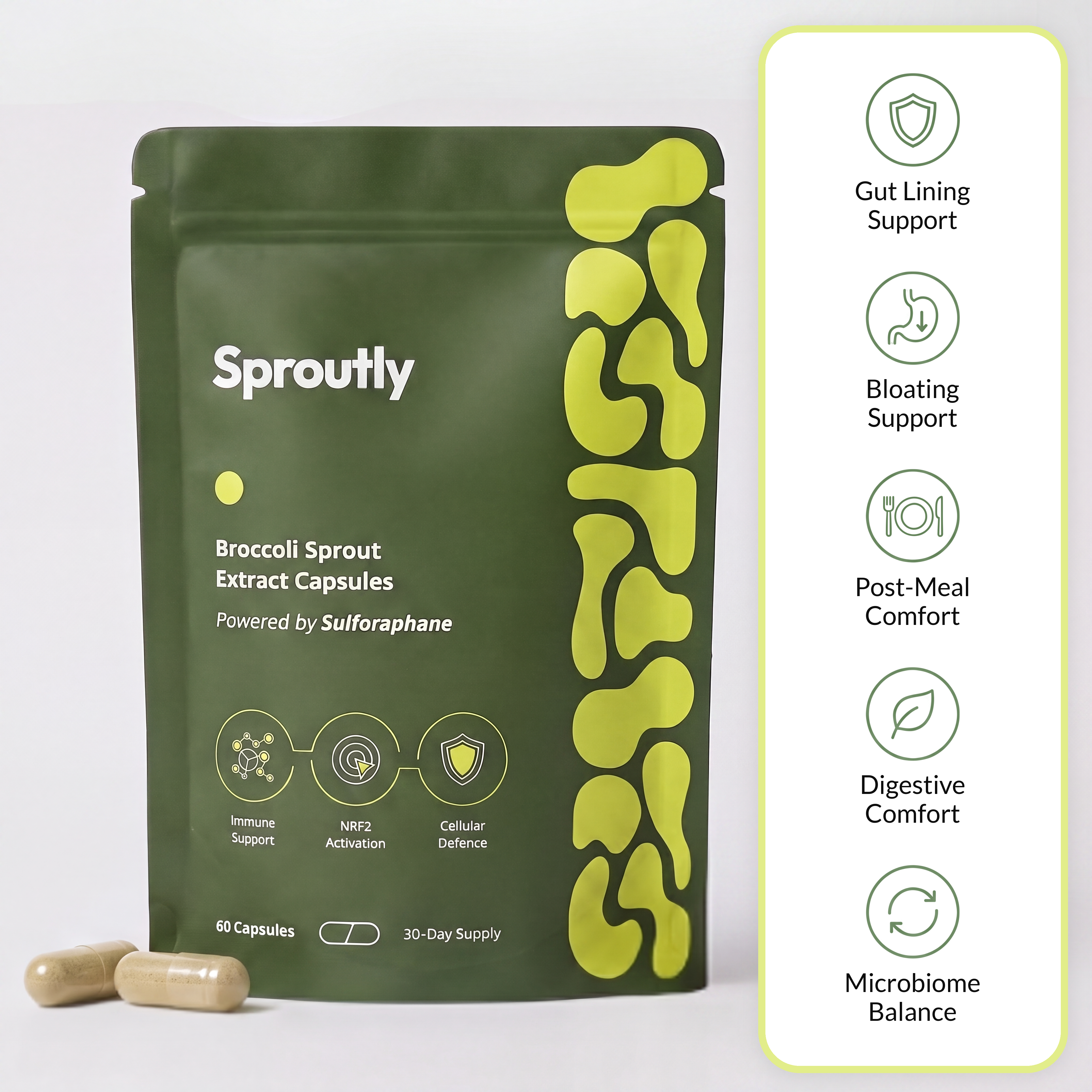 Sproutly Broccoli Sprout Extract for Digestive Support